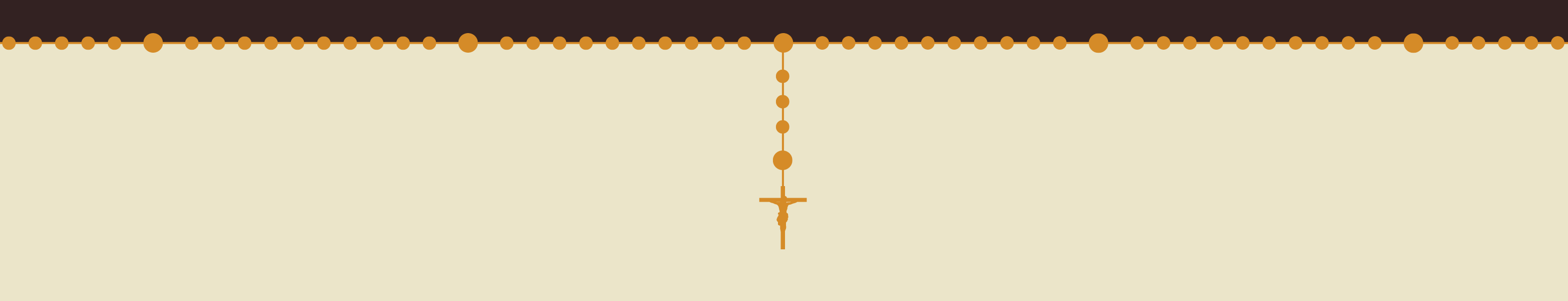 Rosary graphic on brown and tan background